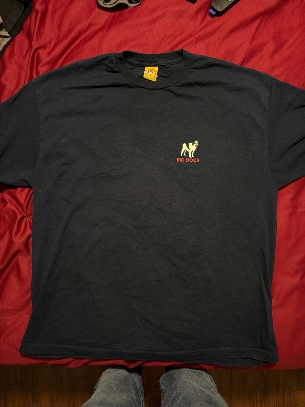 Vintage 2003 Big Dogs Big Dog Dad The Pride of America Shirt Navy XXL